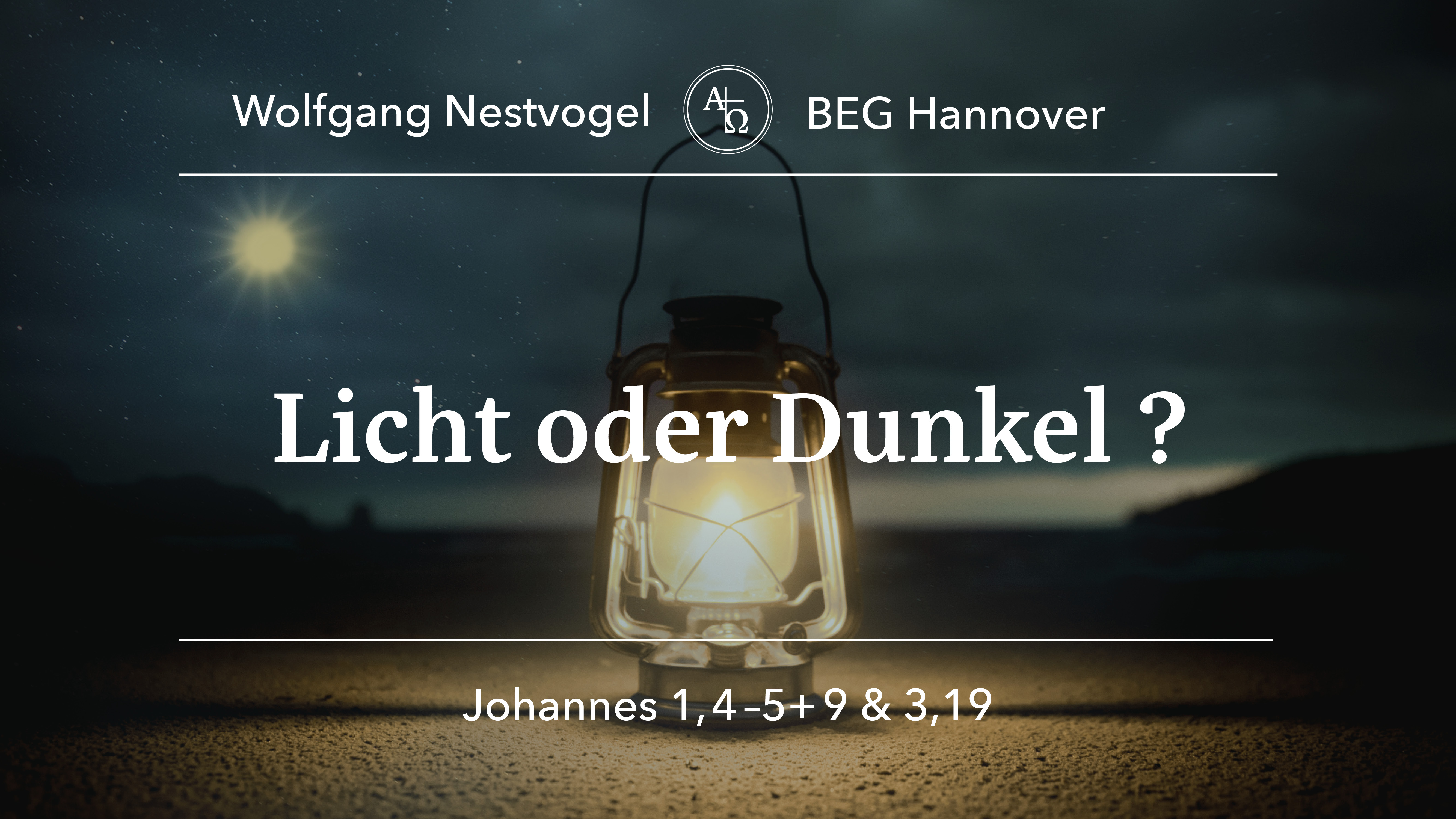 Predigt vom 24.12.2023 Johannes 1, 4-5 + 9 & 3,19